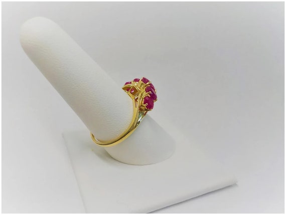 2.96 Cwt. Raspberry Red Ruby 14 Karat Yellow Gold… - image 6