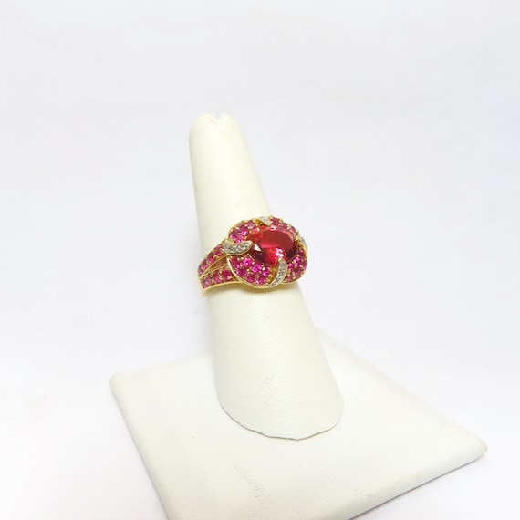 Vintage 14k Pink Tourmaline Pink Rhodolite Garnet… - image 5