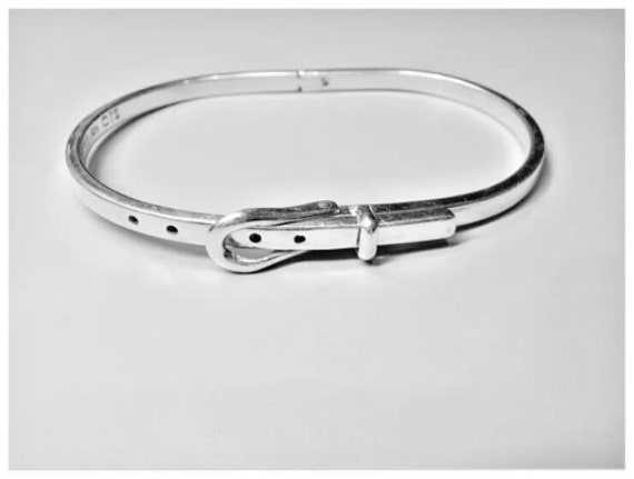 Vintage Sterling Silver Buckle Bracelet Made in Mexico Designer C