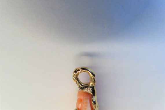 Vintage Italian 14 kt. Carved Pink Coral Flowers … - image 10