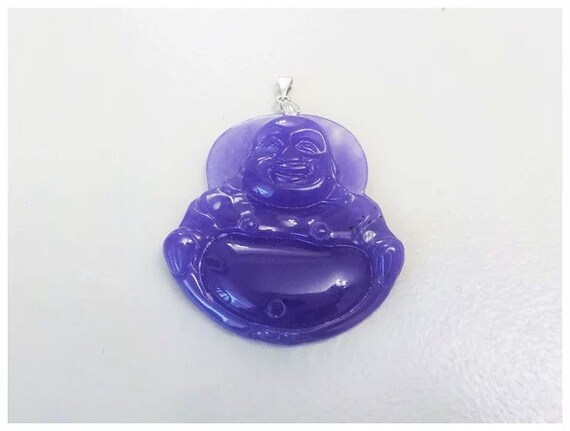 Vintage Chinese  Large Translucent Purple Jadeite… - image 4