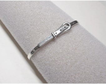 Vintage Sterling Silver Buckle Bracelet Made in Mexico Designer C