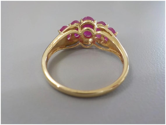 2.96 Cwt. Raspberry Red Ruby 14 Karat Yellow Gold… - image 3