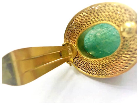 Vintage Chinese Art Deco Style Green Aventurine G… - image 9