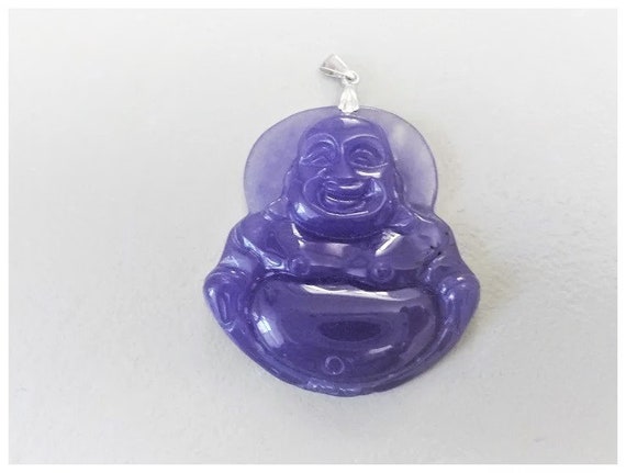 Vintage Chinese  Large Translucent Purple Jadeite… - image 5