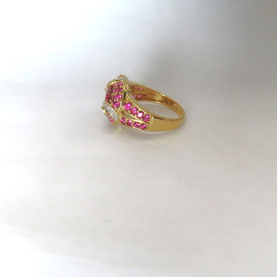 Vintage 14k Pink Tourmaline Pink Rhodolite Garnet… - image 9