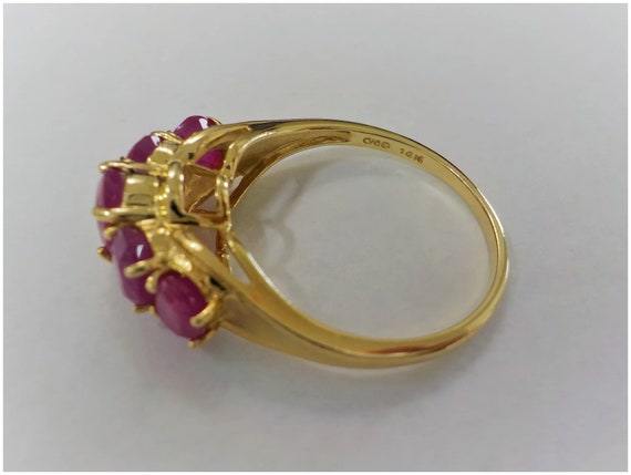 2.96 Cwt. Raspberry Red Ruby 14 Karat Yellow Gold… - image 10
