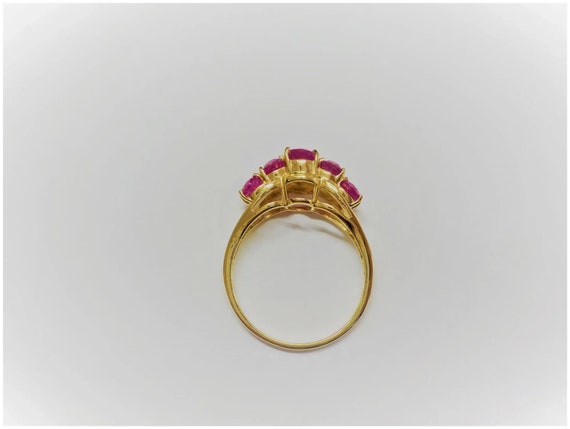2.96 Cwt. Raspberry Red Ruby 14 Karat Yellow Gold… - image 7