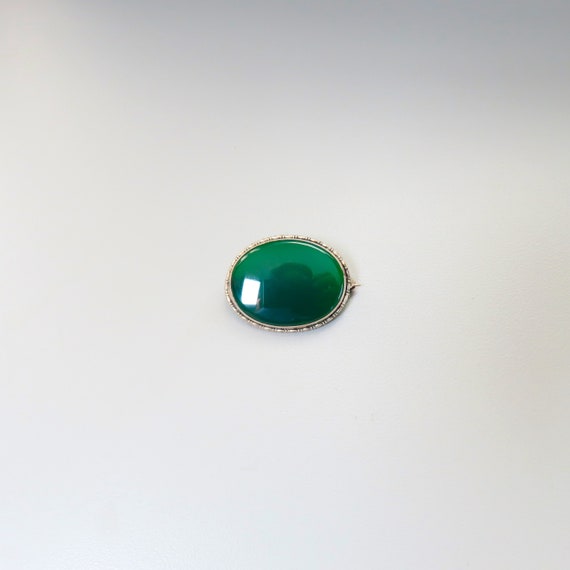 Vintage 1920's German Art Deco Oval Green Chrysop… - image 10