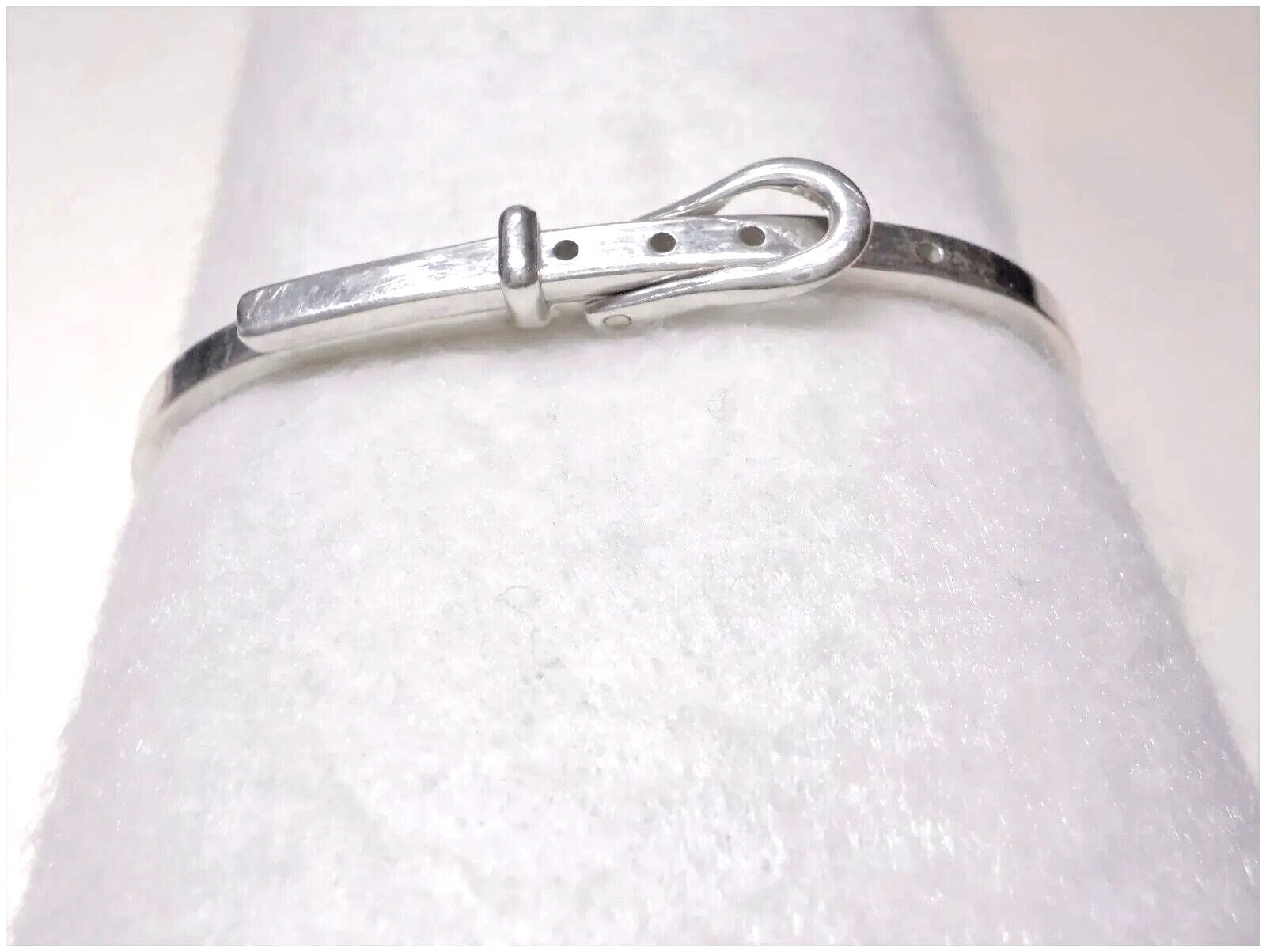 Vintage Sterling Silver Buckle Bracelet Made in Mexico Designer C