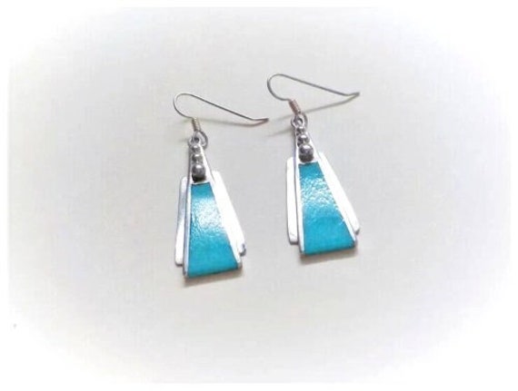 Ann Miller Corn Navajo Sterling Silver Dangle Earrings Native American Ann Miller Corn Navajo Sterling Silver Dangle Earrings Native American