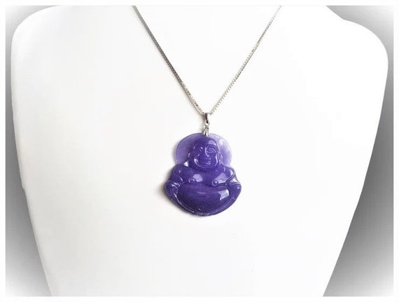 Vintage Chinese  Large Translucent Purple Jadeite… - image 9