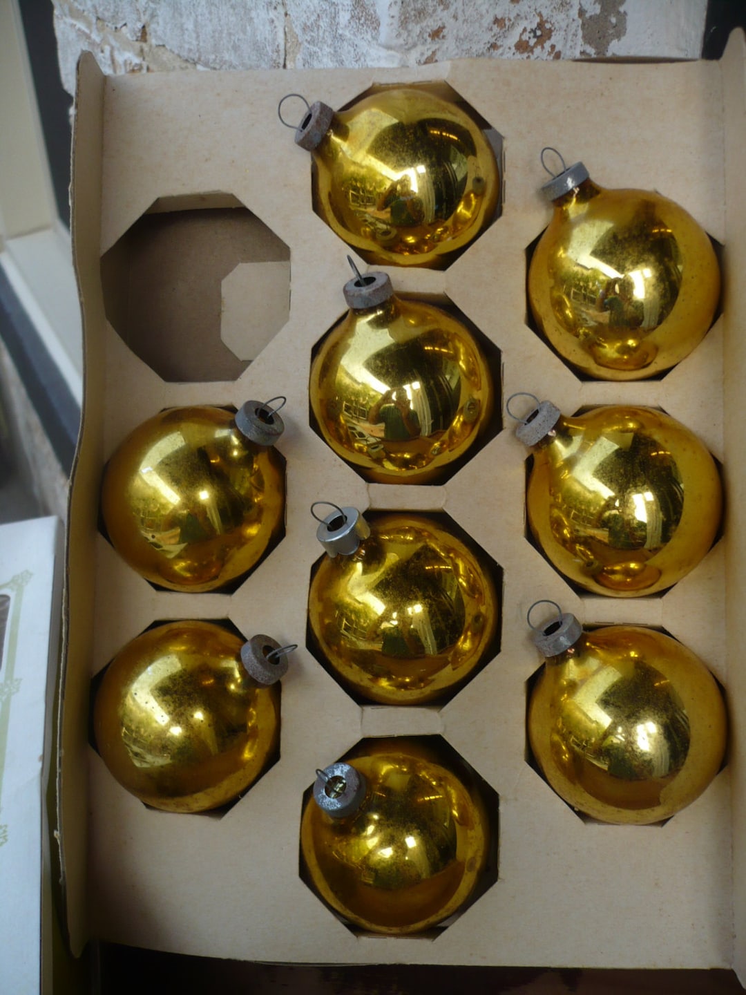 Noelle Glass Ornaments, Made in Poplar Bluff, Missouri, Yellow Gold, Original Box Etsy