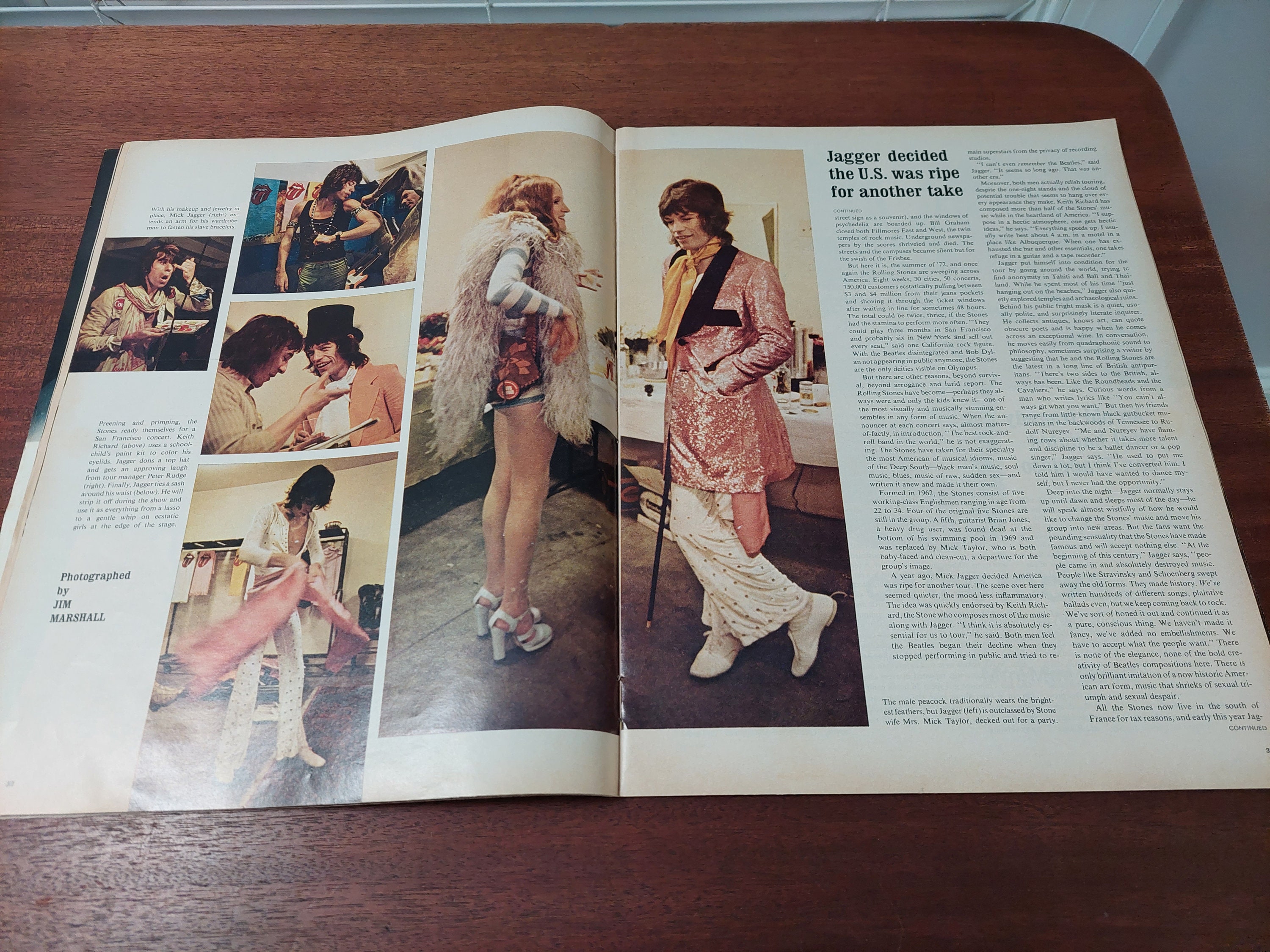 Vintage Life Magazine 1972 , Mick Jagger the Rolling Stones - Etsy