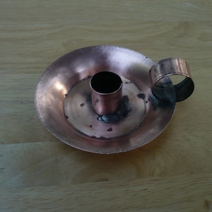 Rustic Copper Candlestick