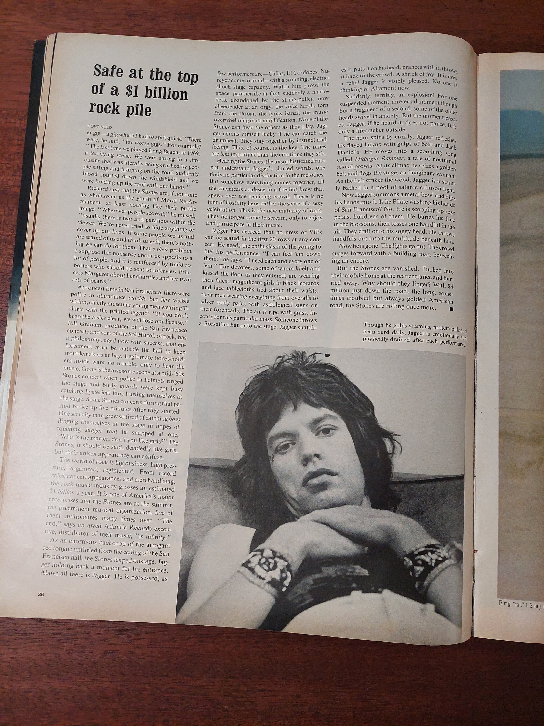 Vintage Life Magazine 1972 , Mick Jagger the Rolling Stones - Etsy