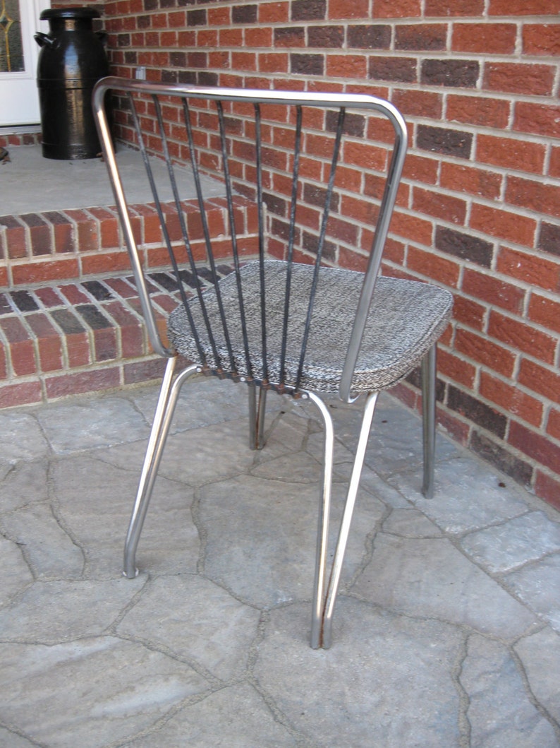 Mid Century Lloyd Chrome and Metal Chair Etsy