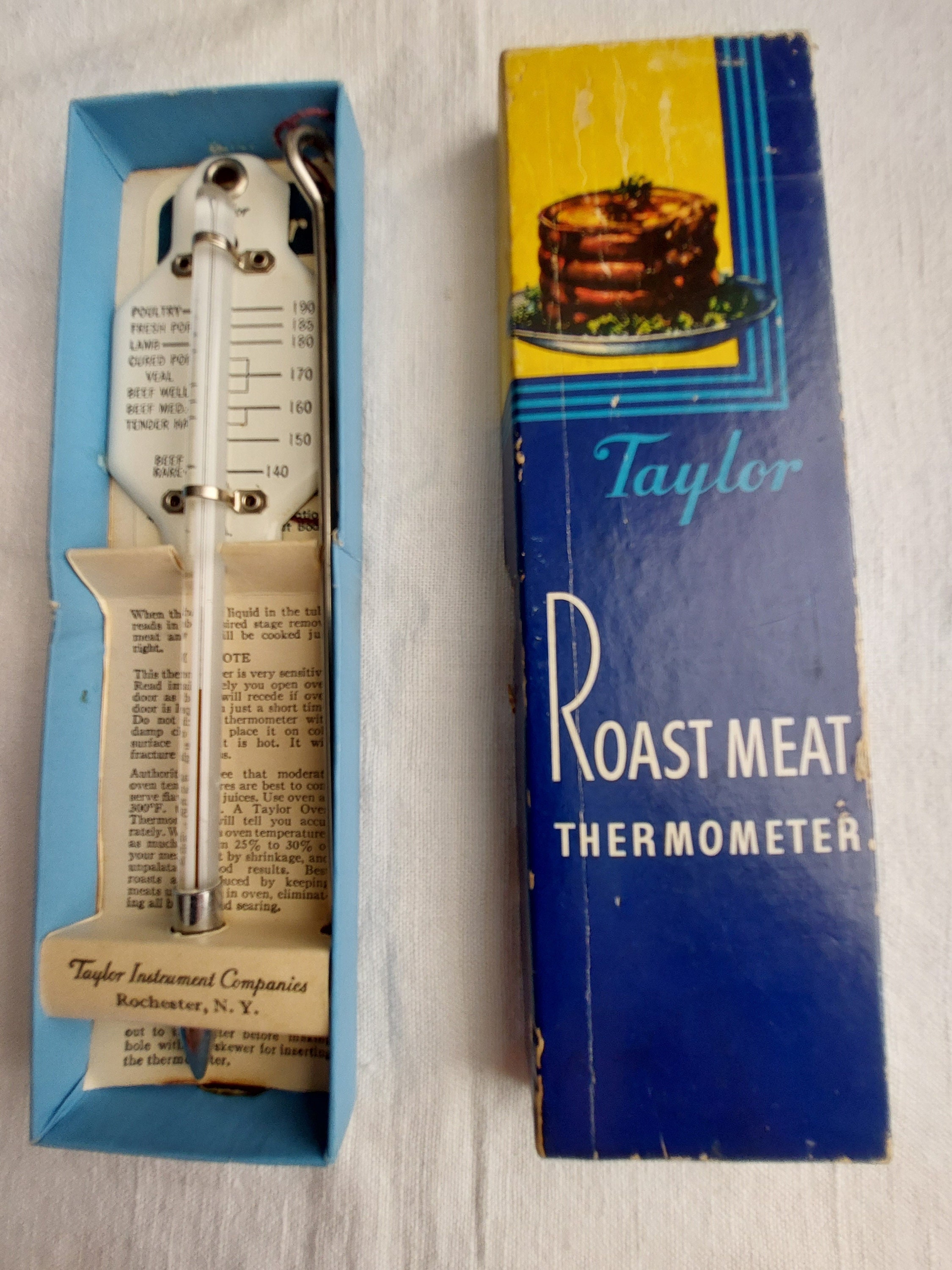 Vintage Taylor Stainless Steel 5939 Thermometer Probe USA Made Meat Roast 