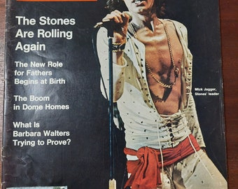 Vintage Life Magazine 1972 , Mick Jagger The Rolling Stones