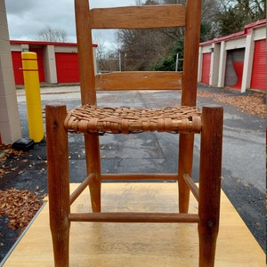 Primitive Child&#39;s Chair with Woven Bottom