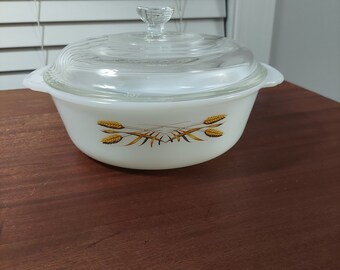 Vintage Fire King 1.5 Qt Casserole with Lid