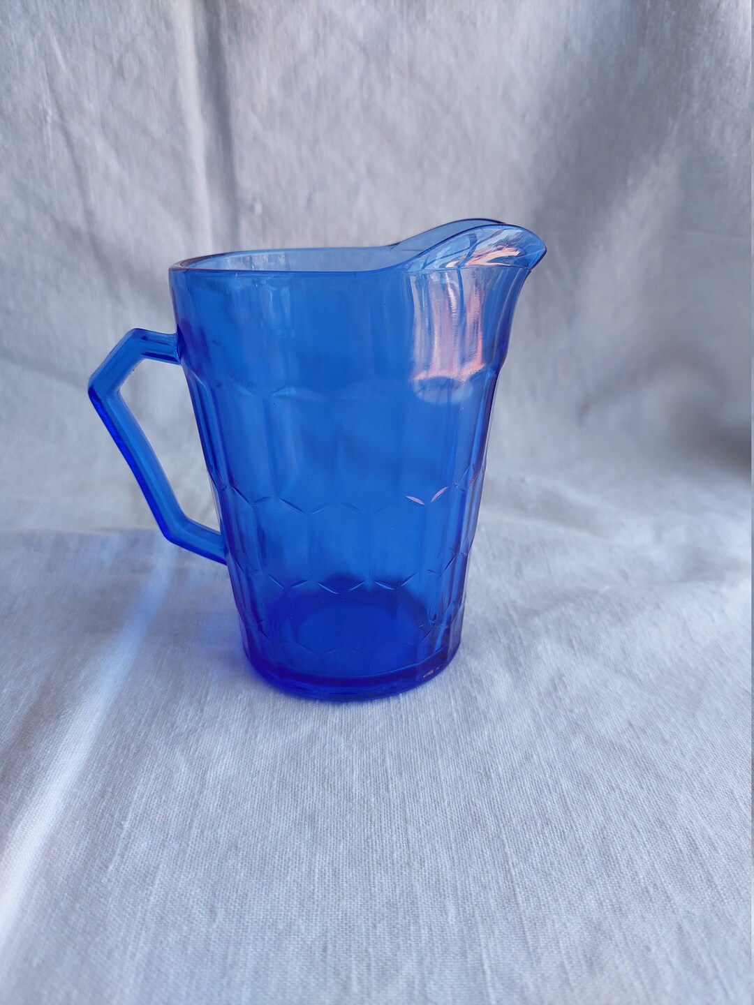 Small Cobalt Blue Glass Creamer Etsy