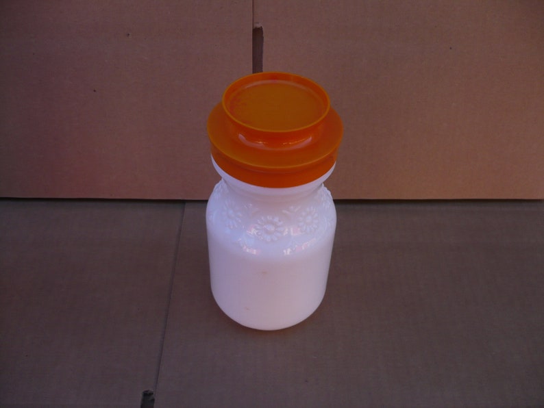 Milk Glas Storage Jar With Lid Etsy