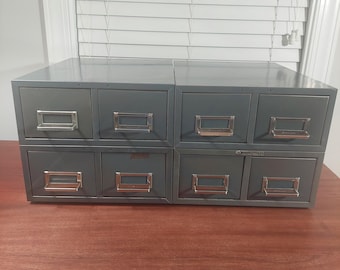 2-Drawer Index Card File Cabinet