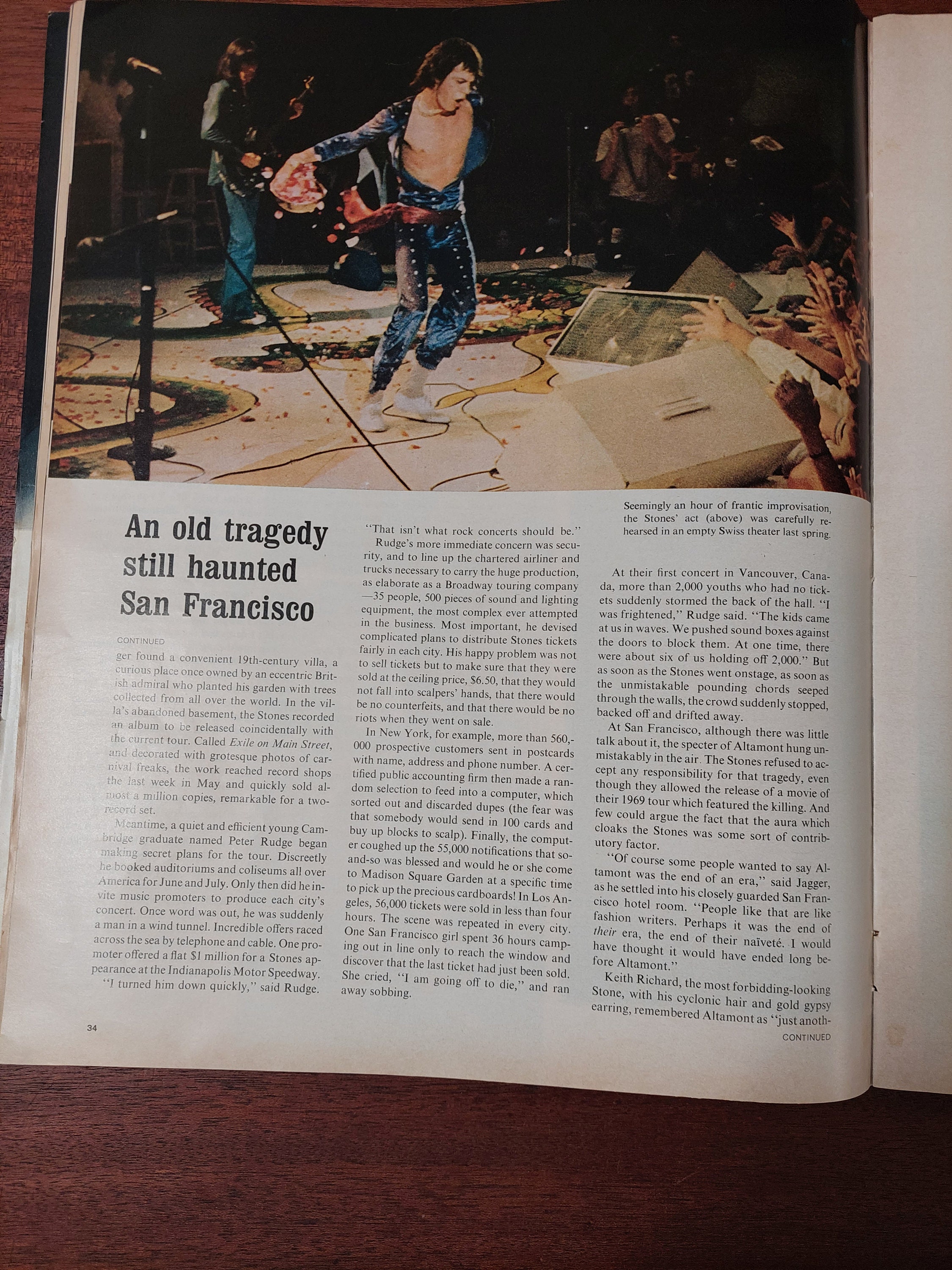 Vintage Life Magazine 1972 , Mick Jagger the Rolling Stones - Etsy