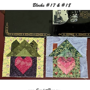 Home Blocks 17 and 18 Foundation Paper Pieced FPP Digital Pattern