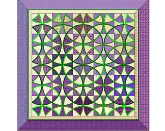 Celtic Wheel of Mystery patchwork and bias applique digital pattern