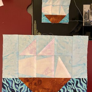 The Mayflower Modern Paperpieced Ship Pattern Pdf - Etsy