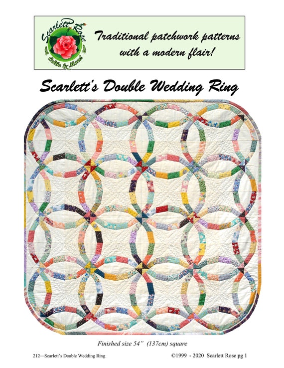 Feathered Square Quilt Stencil Double Wedding Ring Design 8-1/2in x 8-1/2in  116 - 045285001168