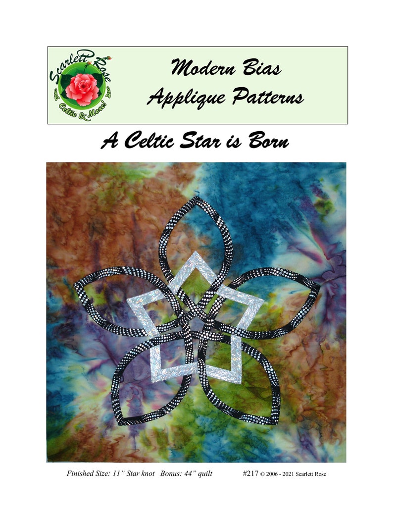 A Celtic Star is Born bias applique Celtic knot pdf pattern image 1