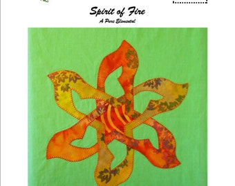 Spirit of Fire - modern applique pattern - PDF