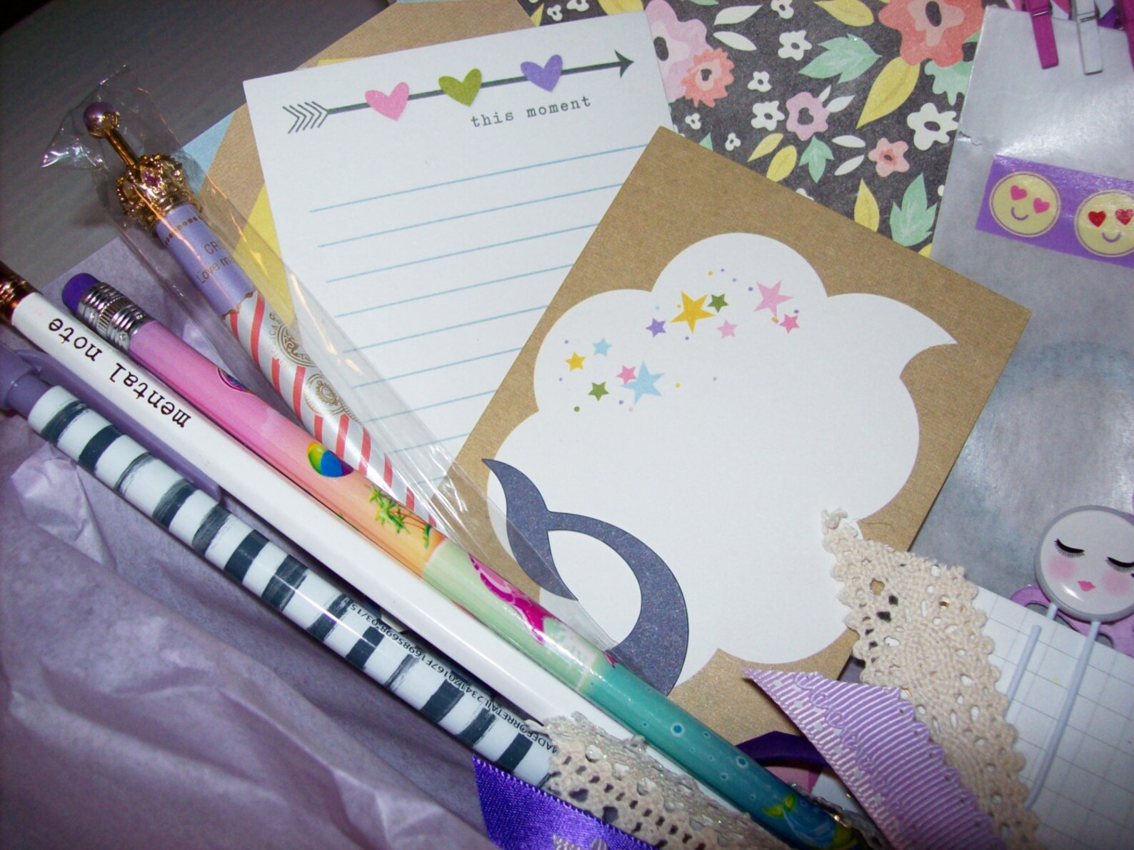 Purple Planner Accessories Kit / Stationery / Snail Mail Etsy