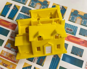 KIT for 1:144 Dollhouse Miniature, 60s 70s Vintage replica toy play house by à la miniature on Etsy