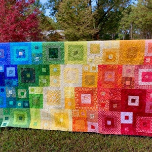 Right Angle Rainbow Quilt Pattern image 5