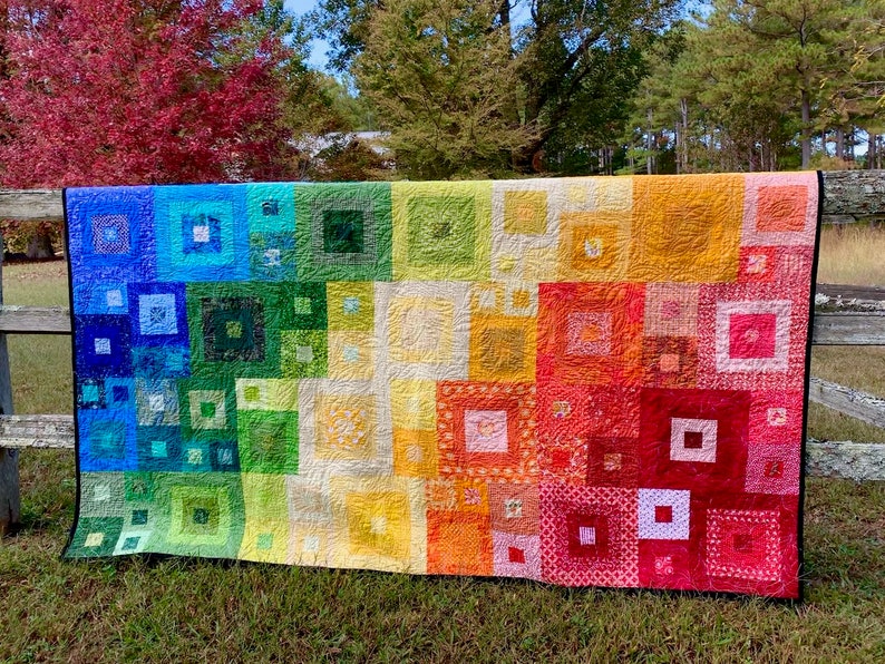 Right Angle Rainbow Quilt Pattern image 5