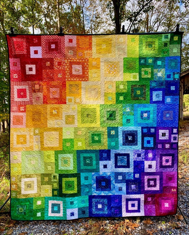 Right Angle Rainbow Quilt Pattern image 7