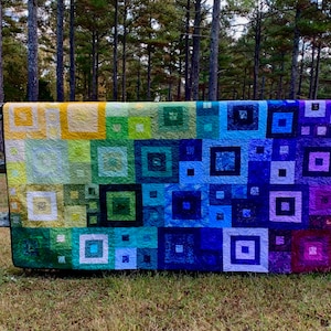 Right Angle Rainbow Quilt Pattern image 4