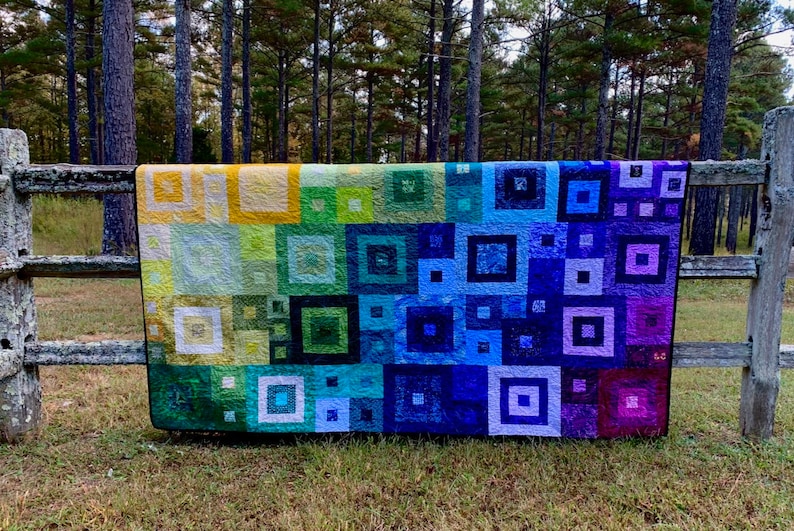 Right Angle Rainbow Quilt Pattern image 4