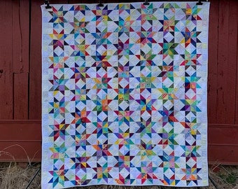 Stardust Downloadable Quilt Pattern Queen Throw and Baby Sizes