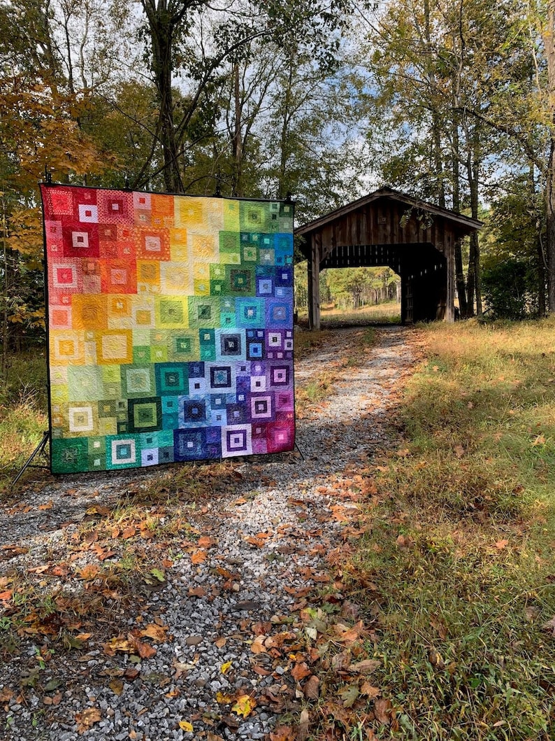 Right Angle Rainbow Quilt Pattern image 1