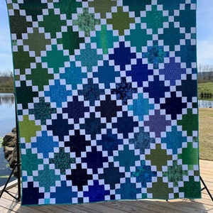 Irish River Downloadable Quilt Pattern Queen Throw and Baby Sizes