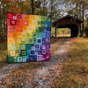 Right Angle Rainbow Quilt Pattern image 6