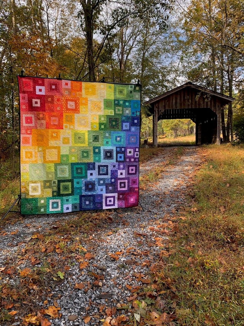 Right Angle Rainbow Quilt Pattern image 6