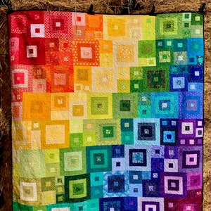 Right Angle Rainbow Quilt Pattern image 2