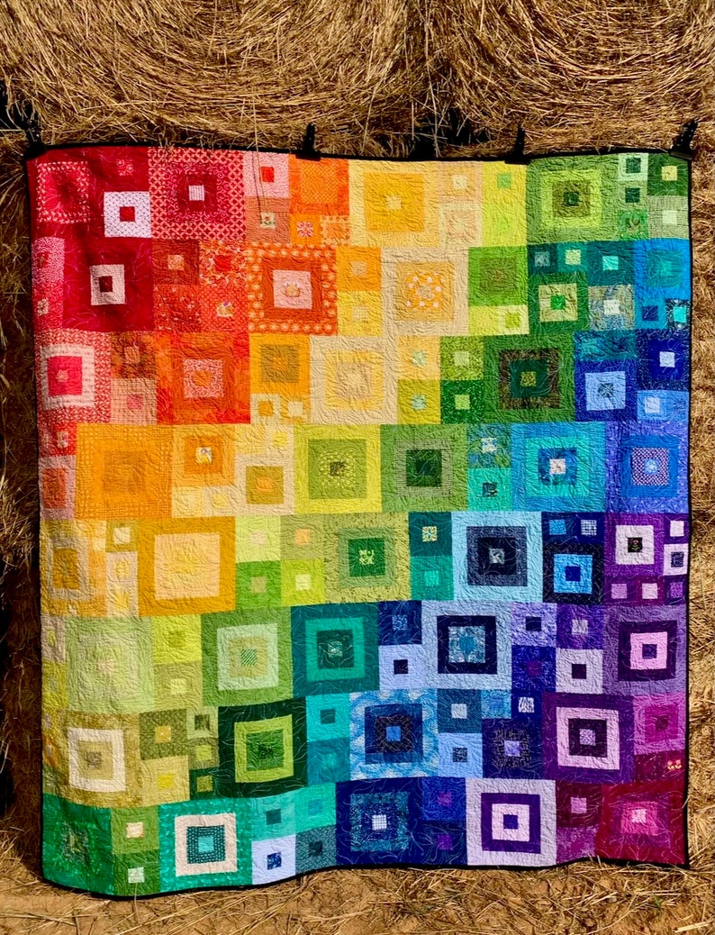 Right Angle Rainbow Quilt Pattern image 2