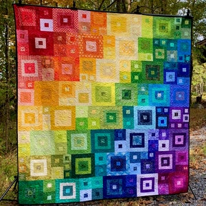 Right Angle Rainbow Quilt Pattern image 3